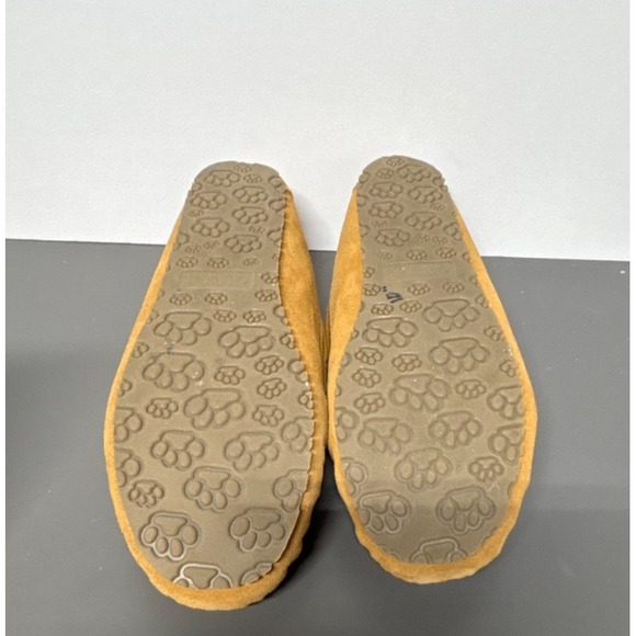 Old Friend Footwear "Kelly" Suede Leather Moccasin Slippers 11 M Faux Fur Lined - Picture 11 of 11